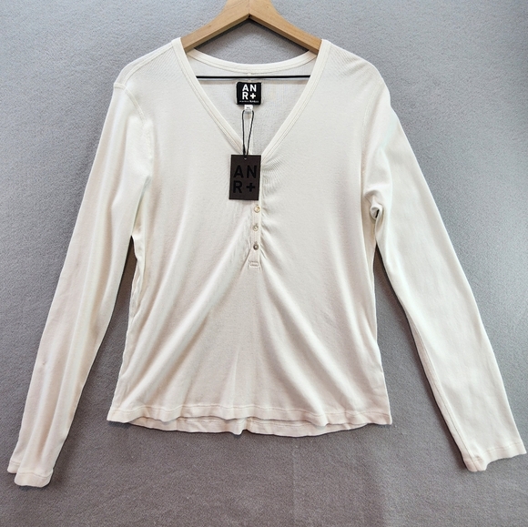 Alp‎ n' Rock NEW Shay II Henley Shirt Long Sleeve V-neck Cream Henley Tee sz XL - Picture 10 of 10